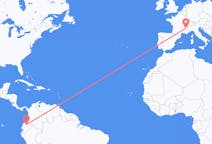 Flyg från Quito, Ecuador till Grenoble, Frankrike