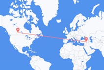 Flyreiser fra Saskatoon, Canada til Diyarbakir, Tyrkia