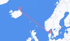 Loty z Thorshofn, Islandia do Aalborga, Dania