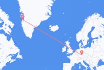 Flyreiser fra Aasiaat, Grønland til Nürnberg, Tyskland