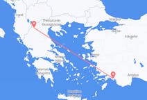 出发地 希腊出发地 卡斯托里亚目的地 土耳其达拉曼的航班