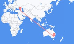 Flyg från Canberra till Kars