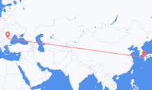 Flyg från Saga, Japan till Bukarest, Rumänien
