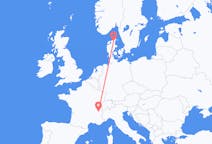 Flights from Chambéry, France to Aalborg, Denmark