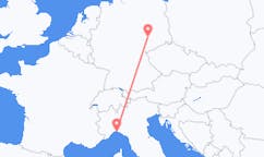 Vluchten van Leipzig, Duitsland naar Genua, Italië