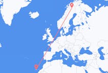 Vols depuis la ville de Kiruna vers la ville de Ténérife