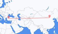Flug frá Hohhot, Kína til Kütahya, Tyrklandi