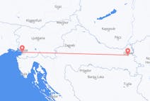 Flyg från Osijek, Kroatien till Trieste, Italien