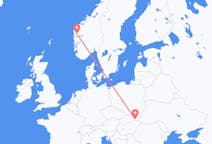 出发地 斯洛伐克从 科希策目的地 挪威Førde的航班