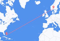 Loty z North Eleuthera na Bahamach do Oslo w Norwegii