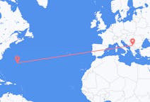 Flyg från Bermuda, Storbritannien till Pristina, Kosovo