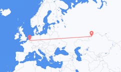 Flyreiser fra Kostanaj, Kasakhstan til Brussel, Belgia