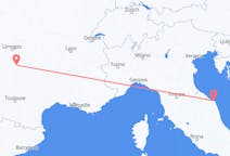 Flyreiser fra Brive-la-Gaillarde, Frankrike til Ancona, Italia