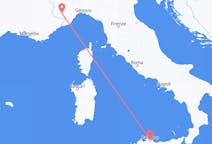 Flug frá Cuneo, Ítalíu til Palermo, Ítalíu