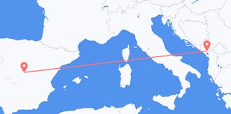 Flights from Spain to Montenegro