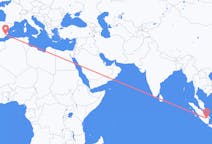 Flyg från Palembang, Indonesien till Murcia, Spanien
