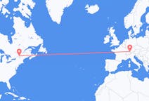Flyg från Montreal, Kanada till Friedrichshafen, Tyskland