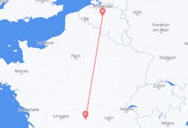 Flyg från Clermont-Ferrand, Frankrike till Bryssel, Belgien