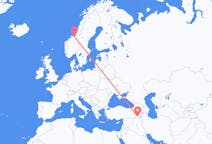 Flights from Hakkâri, Turkey to Trondheim, Norway