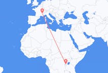 Flyg från Kigali, Rwanda till Grenoble, Frankrike