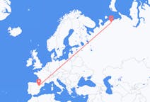 Flights from Naryan-Mar, Russia to Zaragoza, Spain