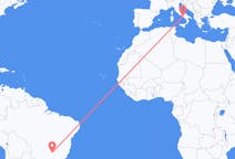 Flyg från Uberaba, Brasilien till Neapel, Italien