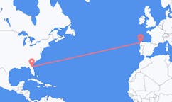 Vluchten van Jacksonville, Verenigde Staten naar Een Coruña, Spanje