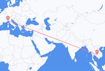 Flyrejser fra Siem Reap, Cambodja til Genova, Italien