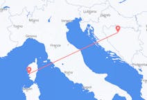 Vluchten van Banja Luka, Bosnië en Herzegovina naar Ajaccio, Frankrijk