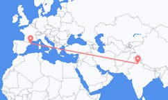 出发地 印度昌迪加尔目的地 西班牙赫罗纳的航班