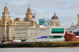 Liverpool City Self Guide inclusief The Beatles-sites en -geluiden.