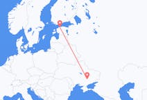 Vluchten van Zaporizja, Oekraïne naar Tallinn, Estland