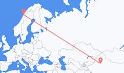 Flyg från Korla, Kina till Bodø, Norge