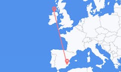 出发地 西班牙出发地 穆尔西亚前往北爱尔兰的德里的航班