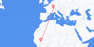 Flyg från Mali till Schweiz