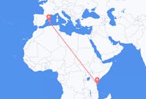 Flyg från Pemba, Tanzania till Palma, Spanien