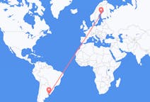 Flyg från Montevideo, Uruguay till Vasa, Finland
