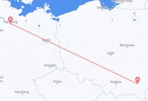 ドイツ、 ハンブルクから、ドイツ、ジェシェフへ行きのフライト