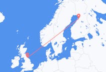 Fly fra Durham, England til Oulu