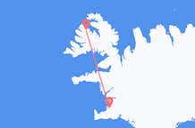 Flyrejser fra Reykjavík, Island til Ísafjörður, Island