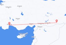 Flyreiser fra Mardin, Tyrkia til Antalya, Tyrkia