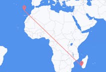 Vuelos de Toliara, Madagascar a Funchal, Portugal