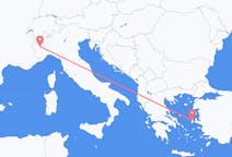 Vluchten van Chios, Griekenland naar Turijn, Italië