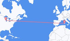 Flyreiser fra Milwaukee, USA til Cagliari, Italia