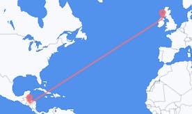Flights from Honduras to Northern Ireland