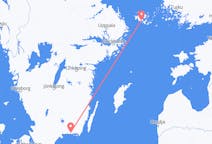 Vluchten van Mariehamn naar Karlskrona