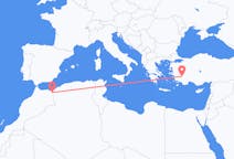 出发地 摩洛哥从乌季达出发目的地 土耳其代尼茲利的航班