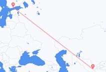 Loty z Samarkanda, Uzbekistan z Helsinki, Finlandia