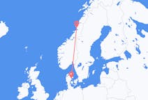 Flights from Brønnøysund, Norway to Aarhus, Denmark