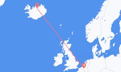 Flights from the city of Brussels, Belgium to the city of Akureyri, Iceland